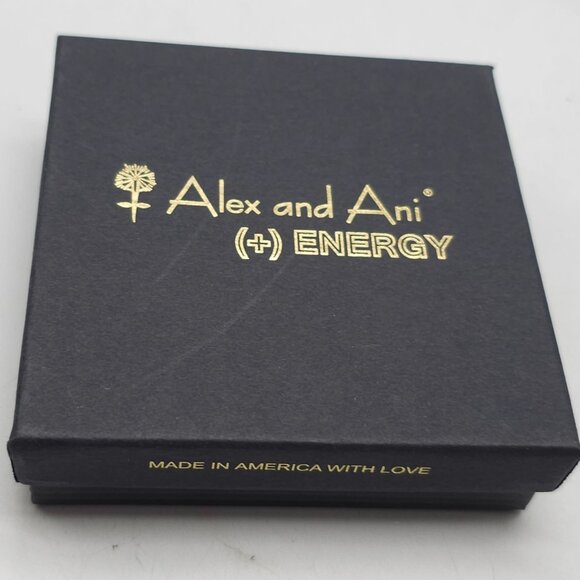 Alex And Ani Silver Living Water Bangle Bracelet With Blue Teardrop Charm - Picture 5 of 5